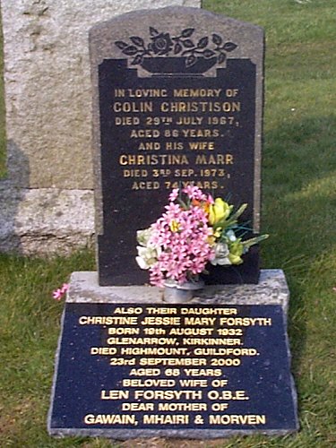 Memorial, Christison