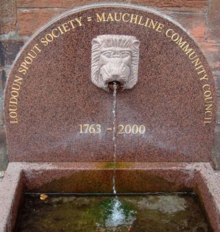 Loudon Spout Society - Mauchline Community Council - granite water fountain